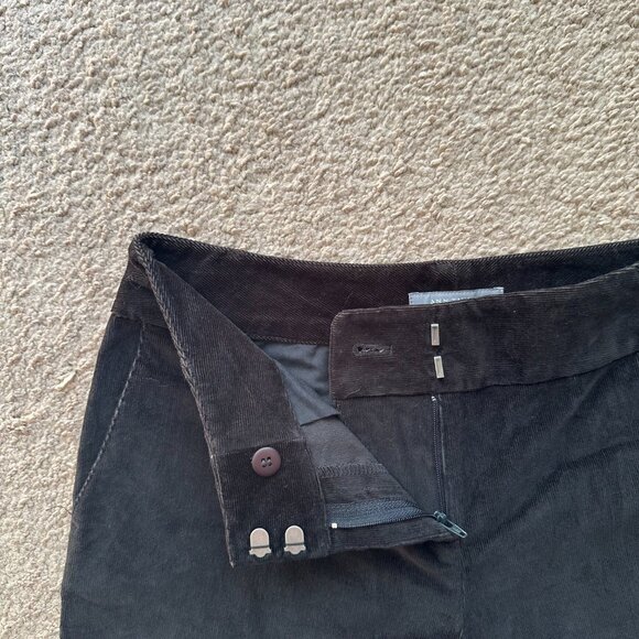 Ann Taylor Pants Womens 2 30x31 Mid Rise Corduroy Black Straight Leg - Picture 4 of 13